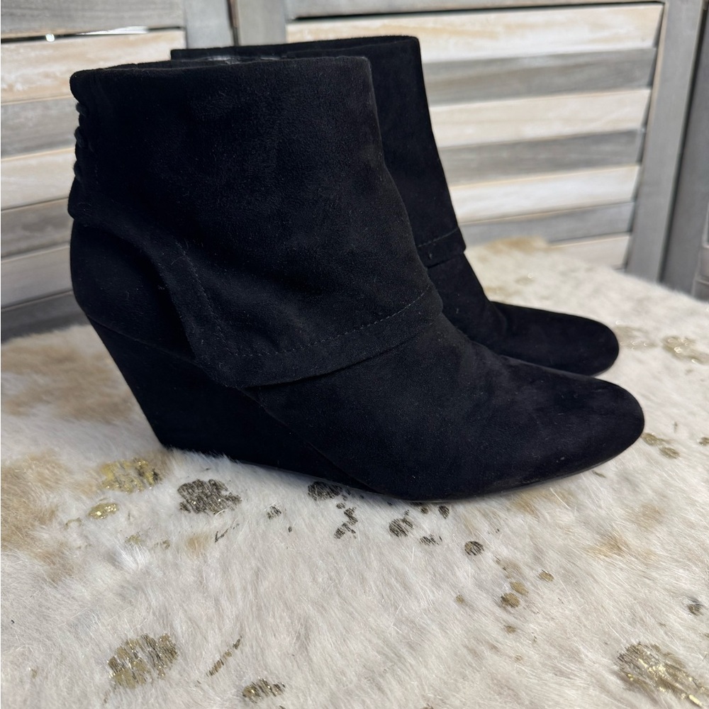 Jessica Simpson - Black Wedge Ankle Boots - size 10 - Picture 3 of 7
